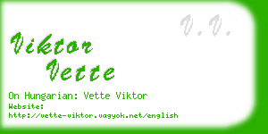 viktor vette business card